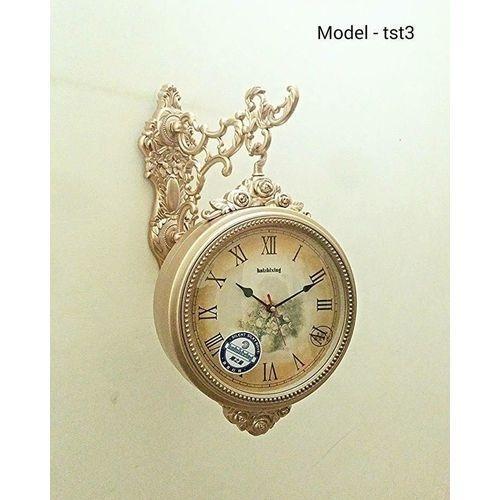 Double Sided Wall Clock - Gold