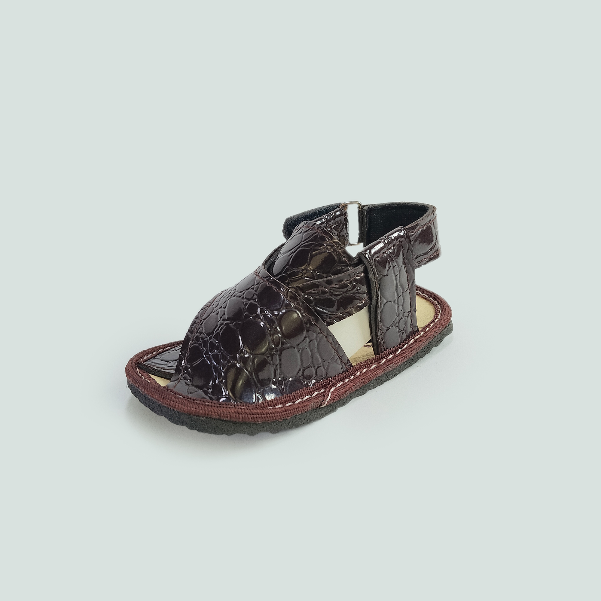 Crooco Kids Peshawari Sandals Crocodile Pattern Elastic Band Comfortable Flip Flops for Boys and Girls