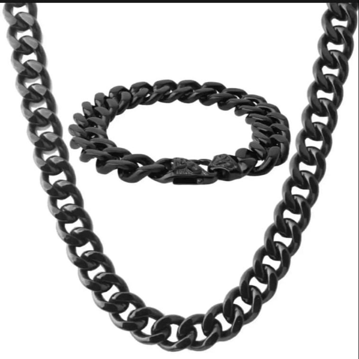 AlRashid Shopping Store Black Neck Chain With Free Bracelet For Girl & Boys