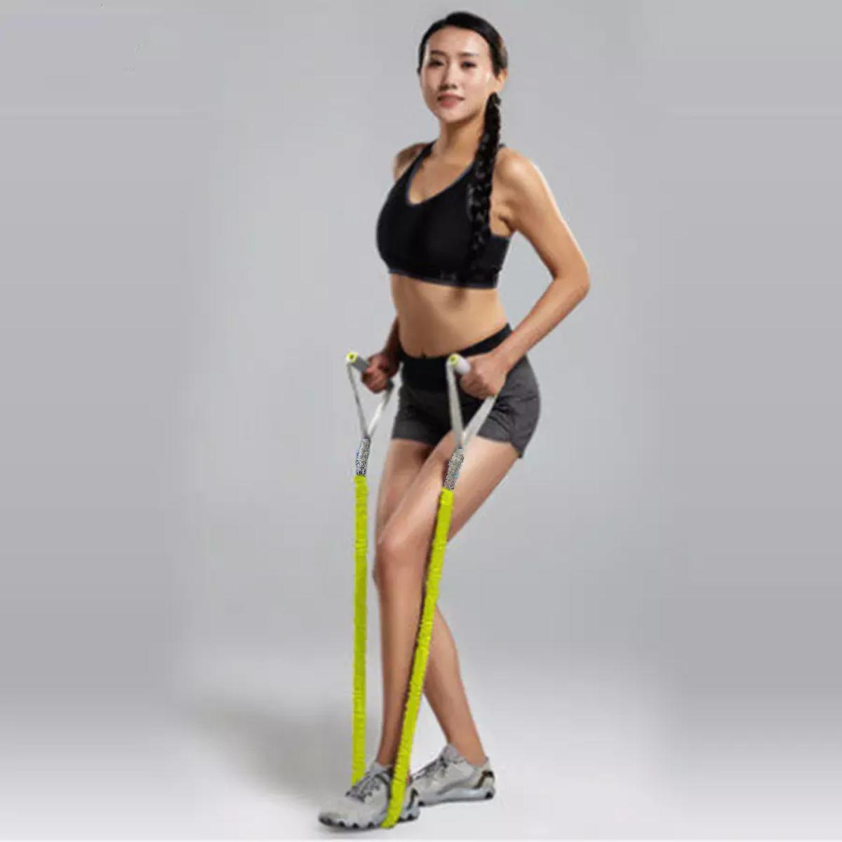 Pull Handles Elastic Band Fitness Rope For Resistance Exercis Training Sports Home Workout attrezzi palestra home elastic A50(AMBALA FITNESS)