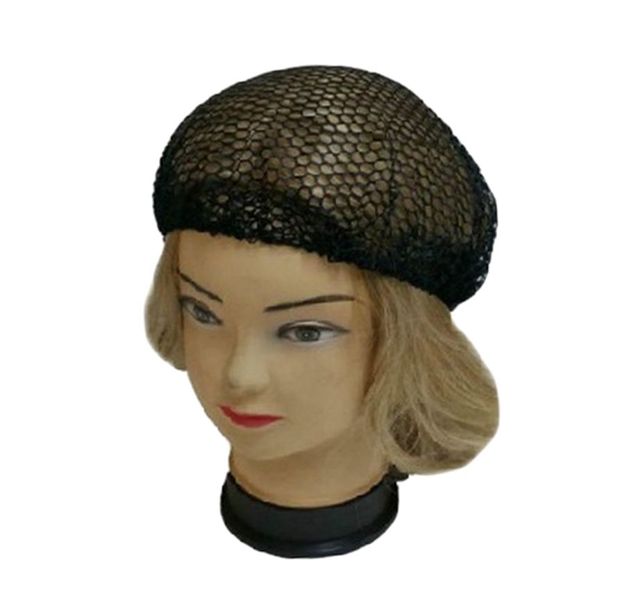 Weaving Net Cap Mesh Hair Cover - Black