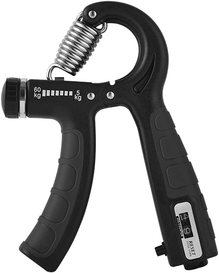 Counting Non-Slip Hand Grip Adjustable Sports Grip R Shaped Measurable Exercise Force Spring Gripper Finger Gripper Carp Expander Automatic Counting Hand Gripper Adjustable Resistance Automatic  Strength Trainer Fingers Wrist Forearm Denovo Mart