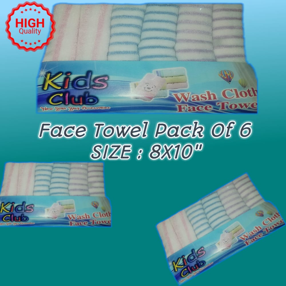 Pack Of 6 Pcs Wholesale Price New Born Baby Face Towel