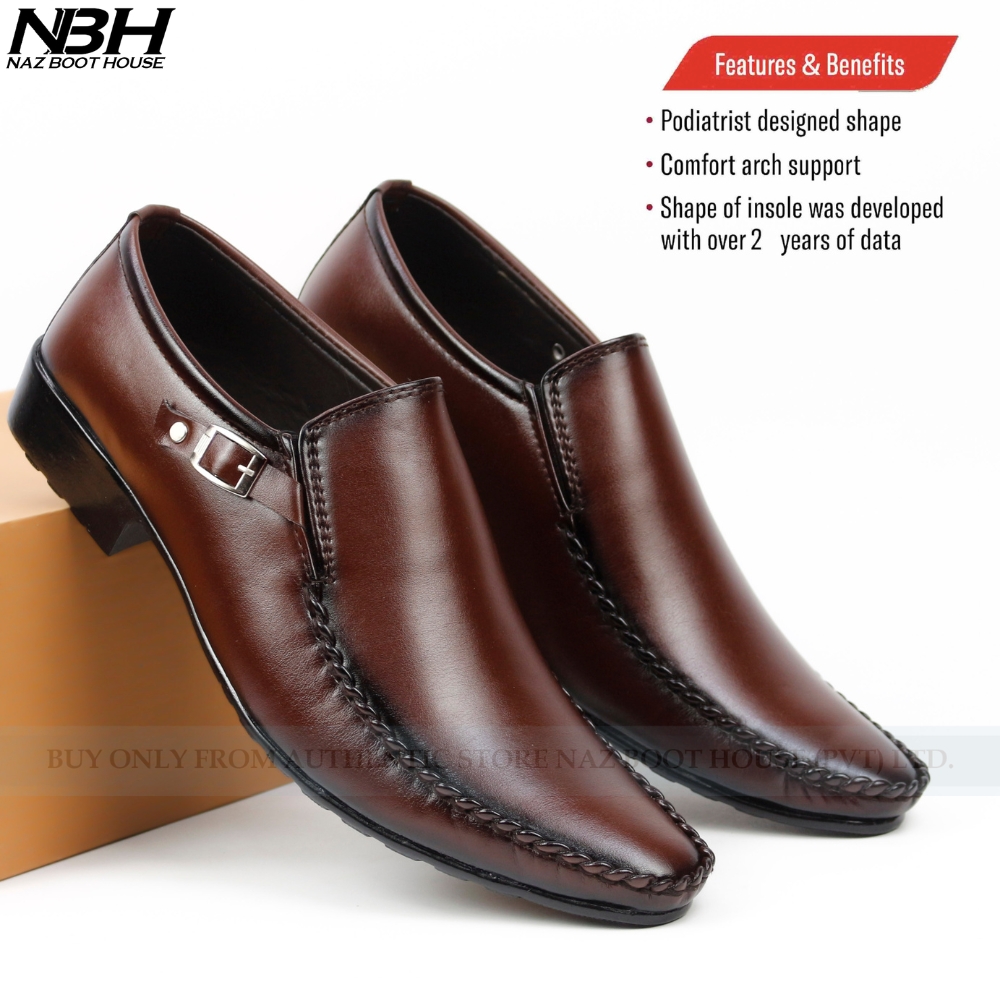 NBH Shoes For Men Leather - Formal Shoes For Men - Non Slip Formal Shoes For Boys - Shoes Formal For Paint Coat - Shoes Loafer Style - Perfect Gift For Boys