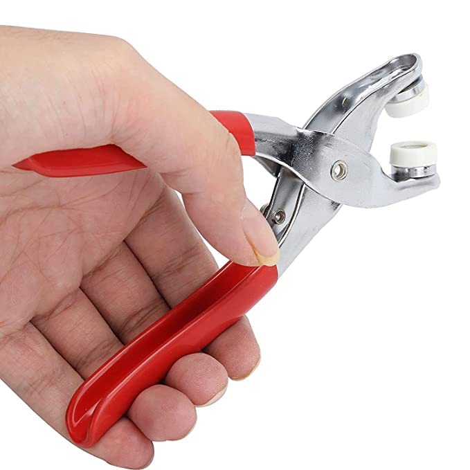 Metal 100-Piece Thickened Snap Fasteners Five Claw Buckle with Hand Pressure Pliers Tool Set Ideal for Sewing Buttons on Bags, Clothes and Shoes