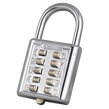 10 Digit Combination Padlock 38mm Luggage Locks Security Sheds