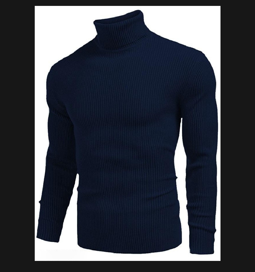 Men's Slim Fit Turtleneck - Winter-Ready Long Sleeve High Neck Shirt for Boys