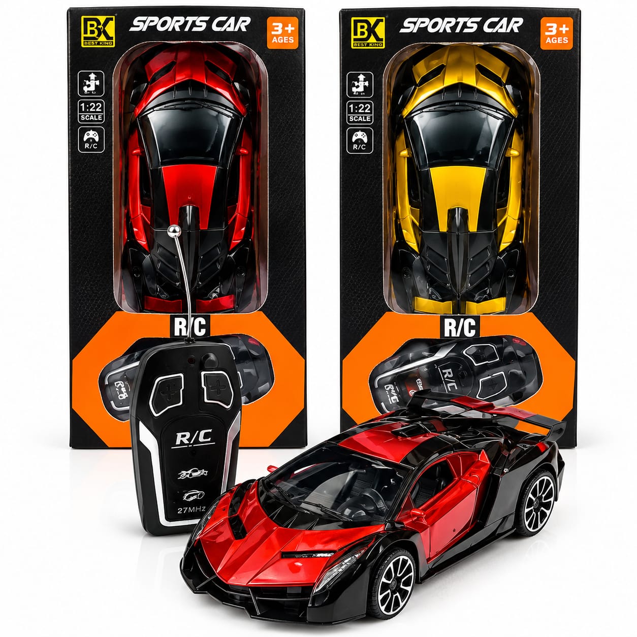 Lamborghini Style Remote Control Car 2 Channel Forward And Backward Battery Operated Toy Vehicle for Kids 3+ Years