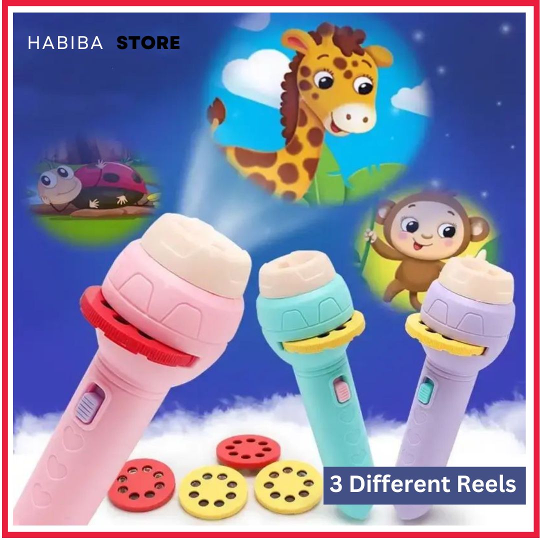 Hot Selling Best Projector Torch for Kids Flashlight for Kids Birthday Gift or Early Education Toy for Kids - Habiba Store (Lahore)