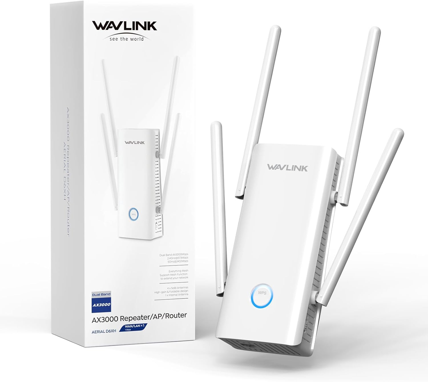 Wavlink Outdoor WiFi Extender Weatherproof IP67 with PoE Long Range Router Access Point  AC600 Dual Band / AX3000  Farm Yard Factory Camp site