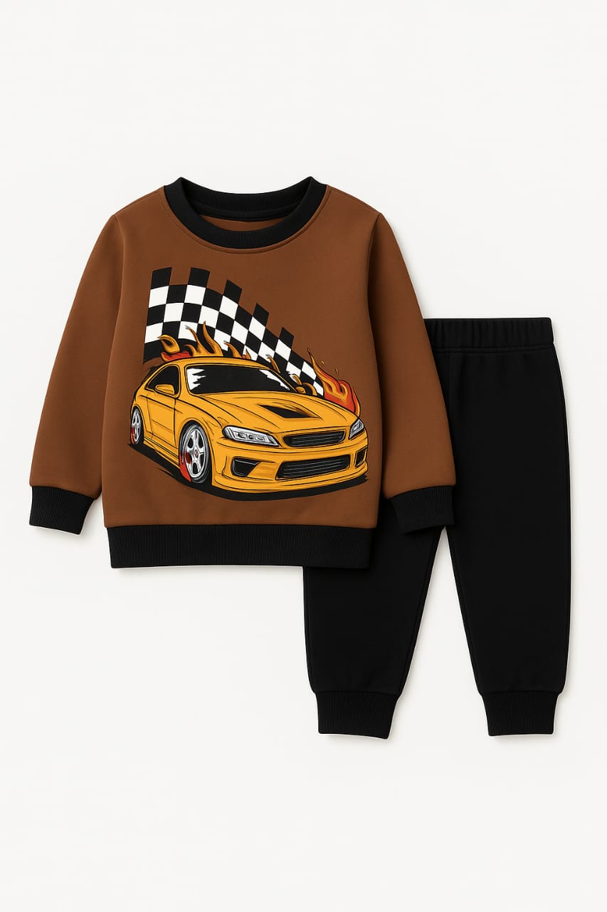 Sweatshirt & Trouser Pajama Winter Suit – Fajar Stock Kids Winter Fleece For Girls And Boys Set