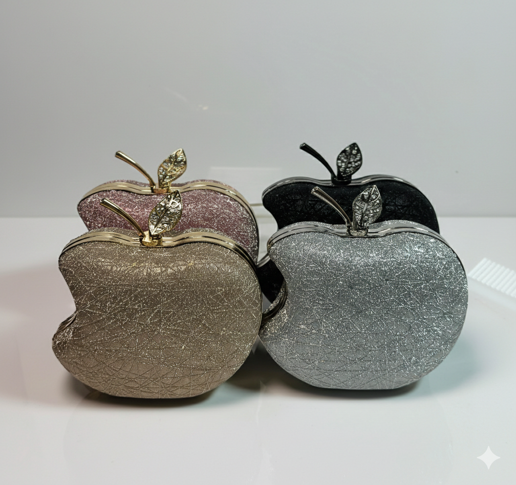 Glamorous Apple Shape Evening Clutch for Women | Perfect Party & Wedding Handbag