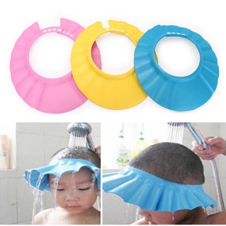 Baby Shower Cap Adjustable Hair Wash Hat for kids Infant Safe Children Kids Shampoo Bath Head Cover