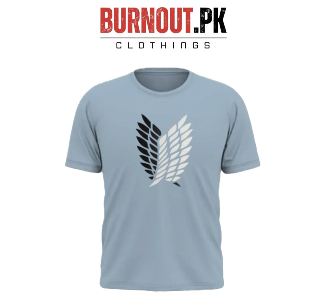 BURNOUT.PK NEW TRENDY SUMMER COLLECTION WINGS PRINTED TSHIRTS FOR MENS AND WOMENS