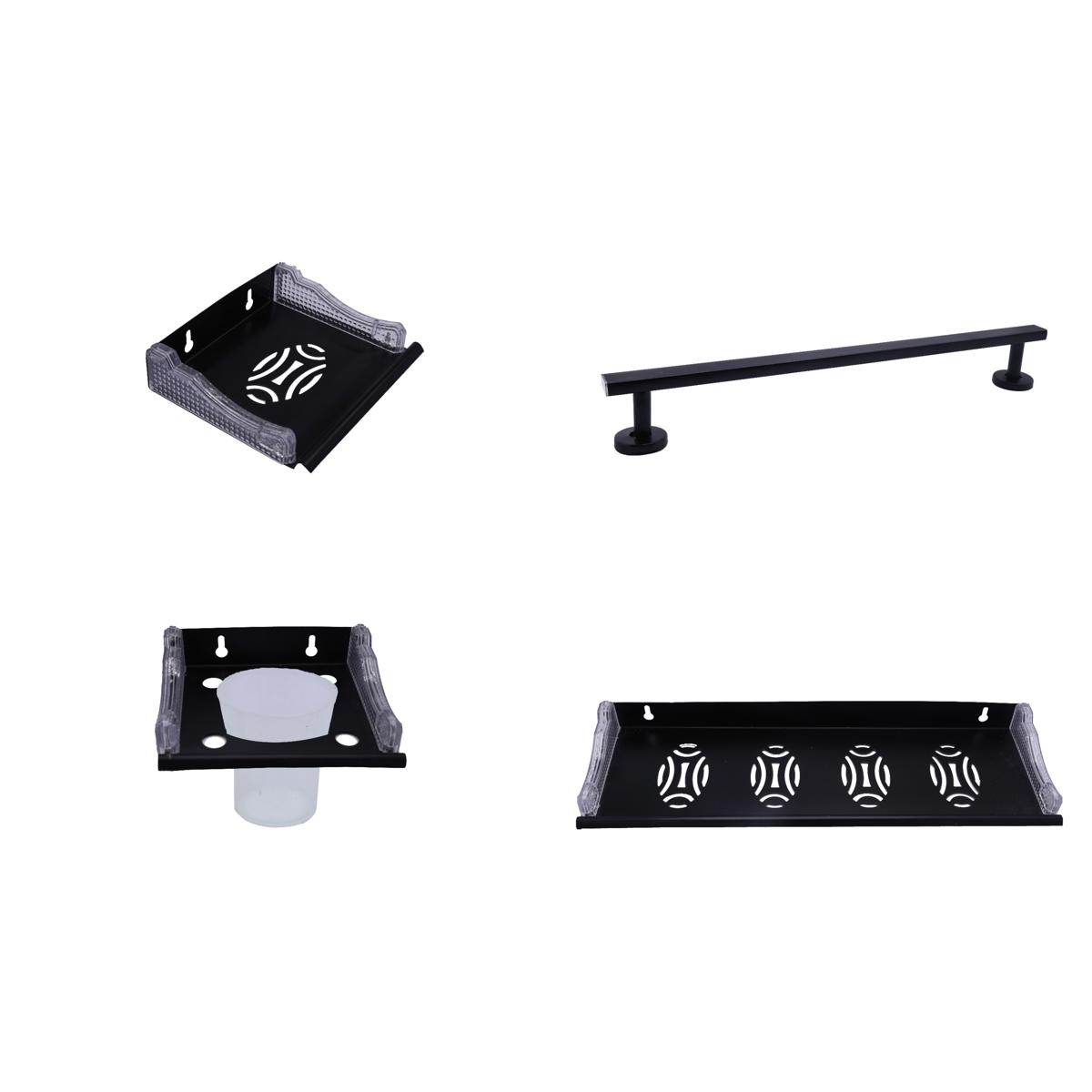 4 four pices bathroom Accessories Set stainless steel | Daraz.pk