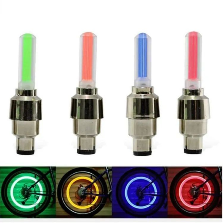 Tyre Light For Bike 2Pcs Motion Activated Glow Bike Flashlight Car Motorcycle Tire Valve Caps Wheel Light Amazing Fantastic Bicycle Car Motorcycle Tire Valve Caps LEDs Led Light Decoration Accessories Auto Parts For Bikes Fog Light Wheel Light