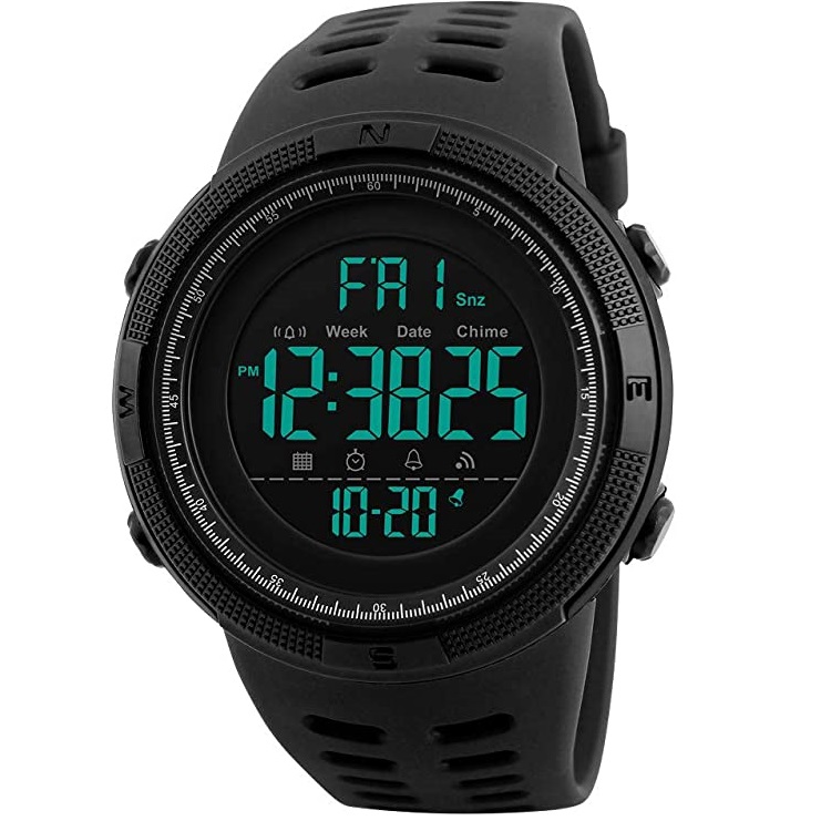 Mens Sports Watch Outdoor Sports Watches Multifunction Digital LED Military Dual Time Back Light Stopwatch Waterproof Wristwatches for Man.