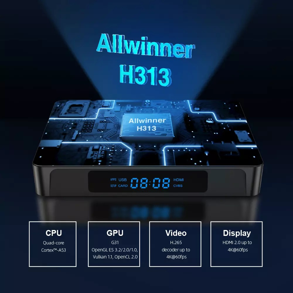 X96Q Pro - 8GB 128GB - Smart Android Tv Box with Simple Remote and TX20 PRO with Voice Remote,  Including Free Movies, Web-series Apps Installed  - Android TV Box By Al-Buraq Tech Zone