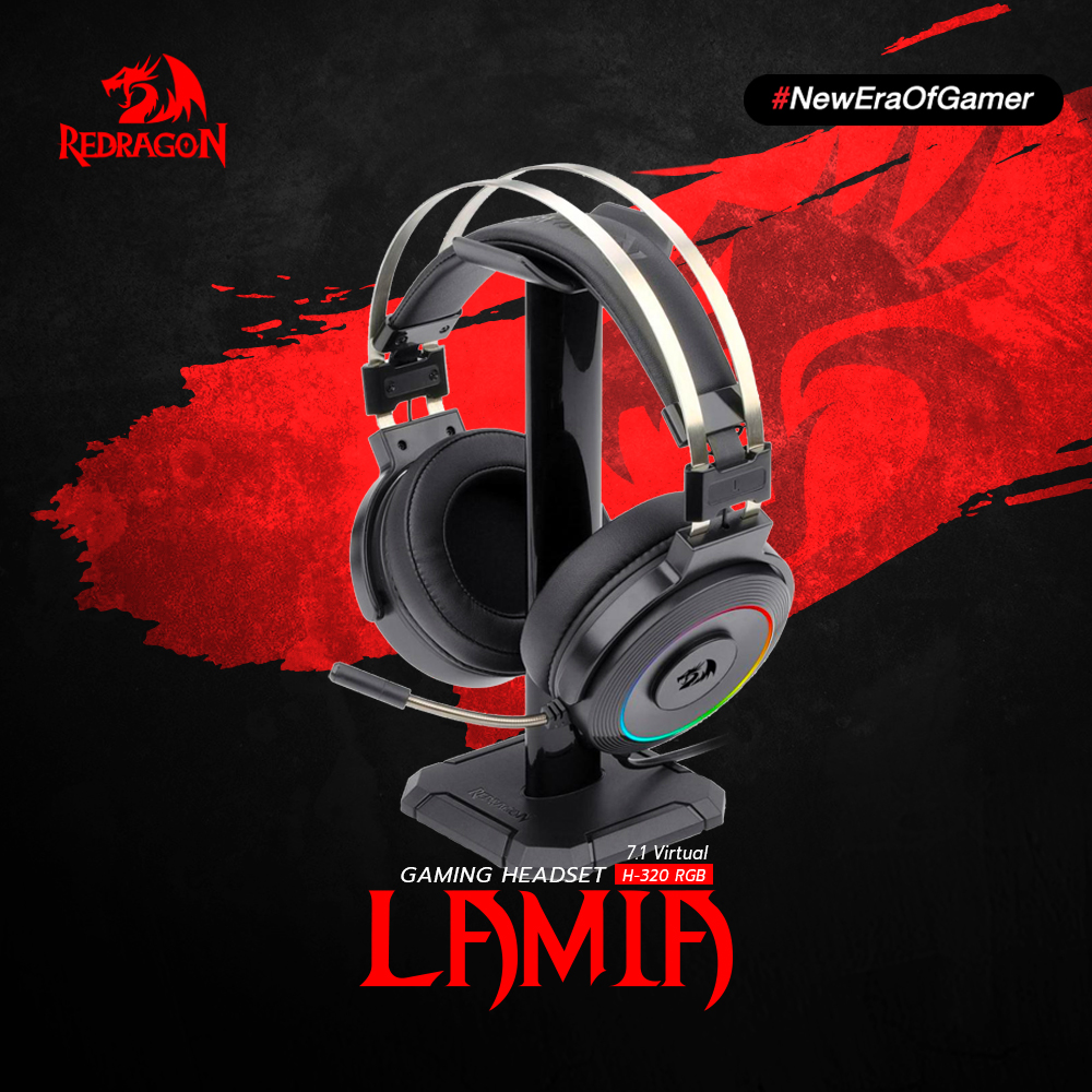 Redragon H320 Lamia žaidimų Ausinės 7.1 Erdvinio Garso Triukšmo  Panaikinimo, Rgb šviesa Virš Ausies Laidinio Ausines Su Mic Pc Ps4 |  Ausinės \u0026 ausines ~ www.lauraoras.lt