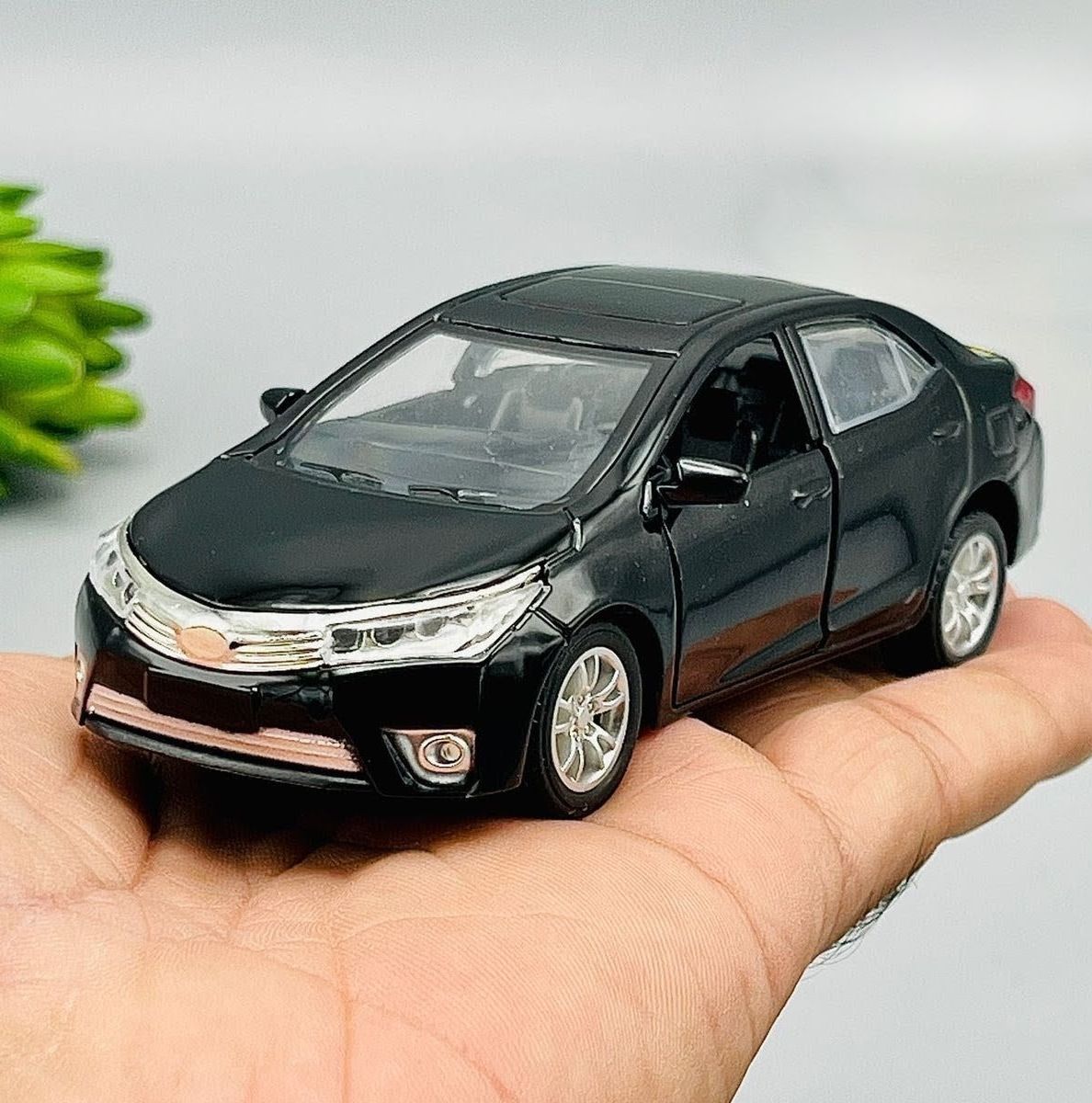 Mini Toyota Corolla Grande Diecast Collectible Car 1:36 Scale | 5 Inch Alloy Model | Pull Back, Lights & Opening Doors
