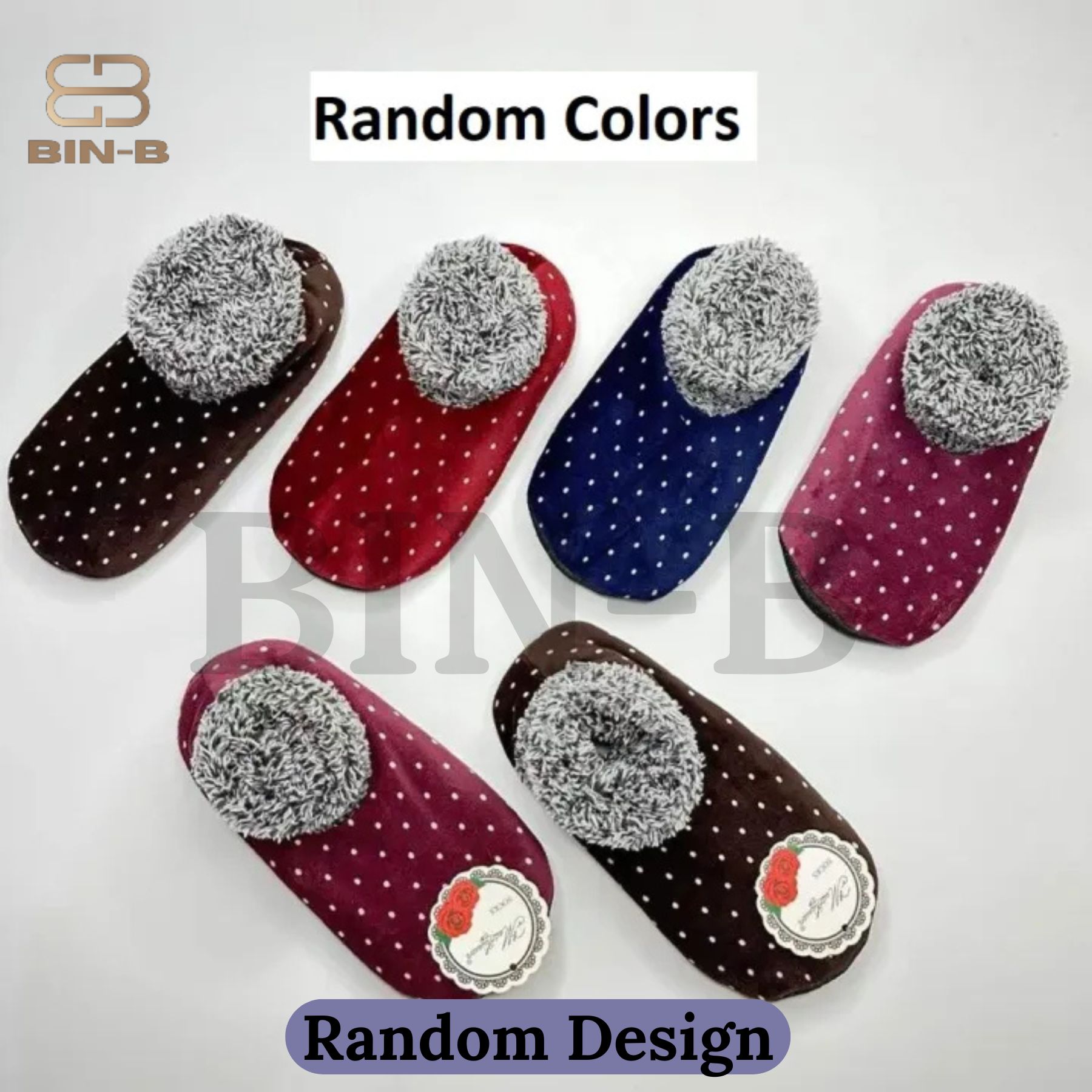 Women's indoor warm soft plush slippers