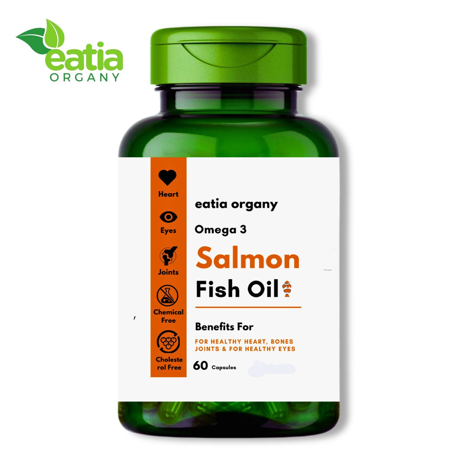 Salmon Fish Oil (Omega 3) 60 Softgels For Human Supplement. Daraz.pk