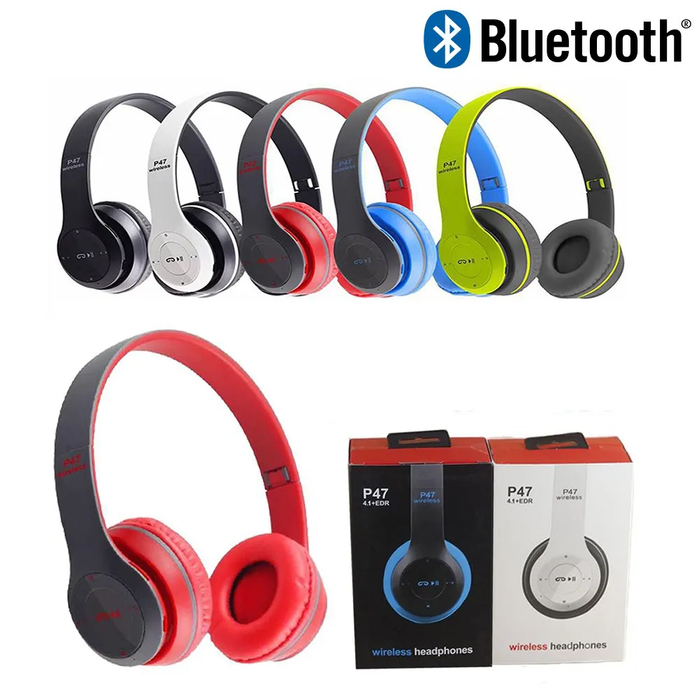Special Edition P47 Headphone with Pop Window Over The Ear Wireless Bluetooth Headphone Support Sd Card use