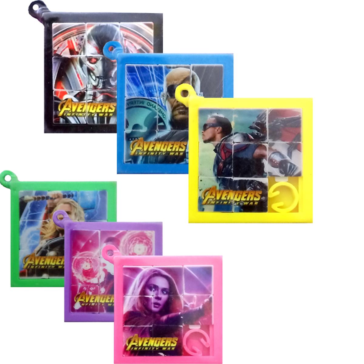 4 pcs Avenger action figures Sliding Puzzle Toy For Kids Brain Game - Jigsaw Puzzles - Slideways Puzzle