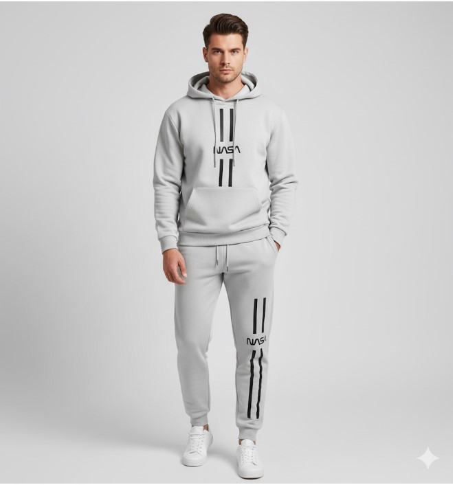 NASA Print Winter Track Suit Hoodie and Trouser