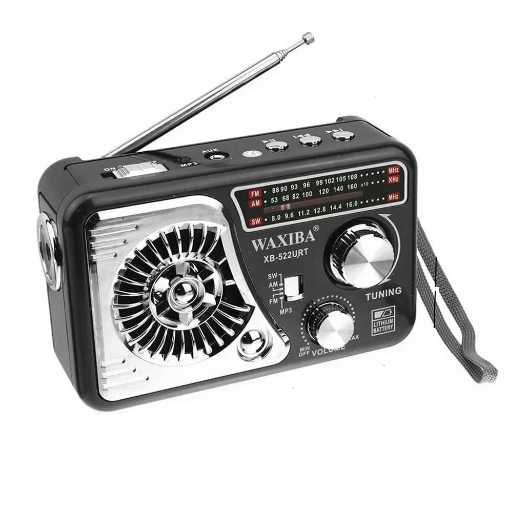 Portable 3 Bands (AM/FM/SW) Rechargeable Radio with USB/TF Music player