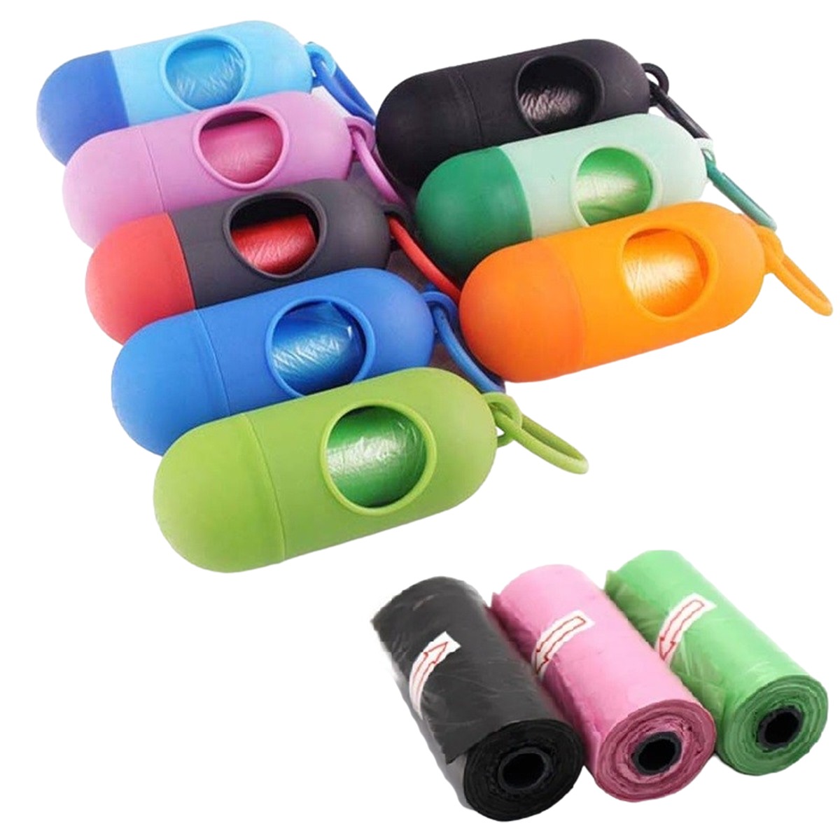 01 Dispenser + 01 Rolls Disopsable Baby Diapers Bag Box Kit Portable Baby Diapers Platics Bags Pet Waste Bag Box Kit Portable Baby Diapers Platics Bags Rubbish Bags