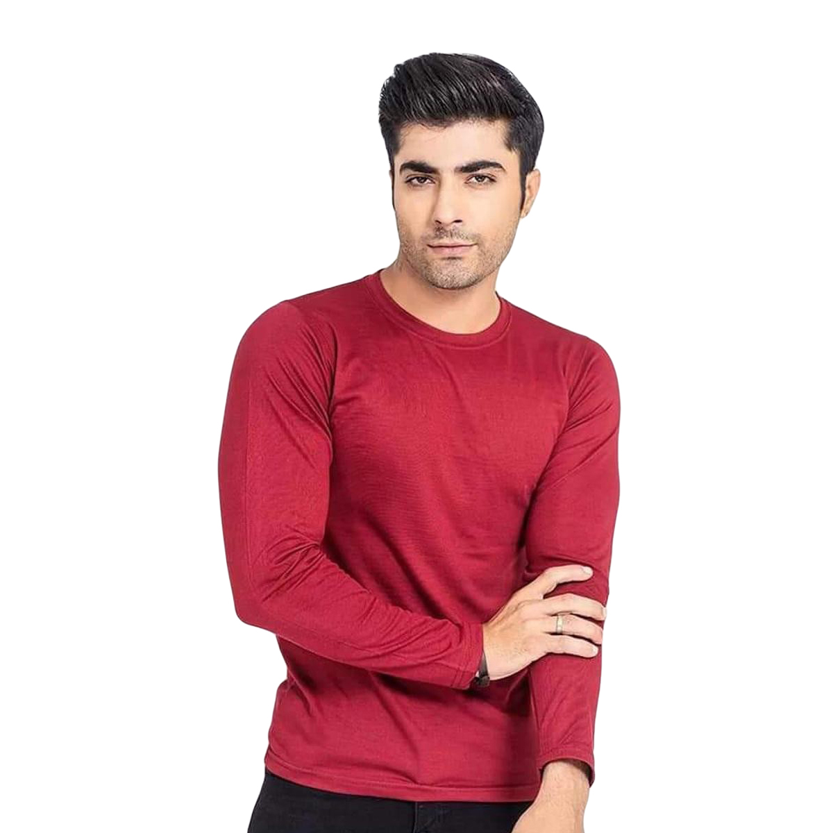 Plain Full long Sleeves Tshirts for Mens- Soft Jersey cotton long sleeves shirt for men