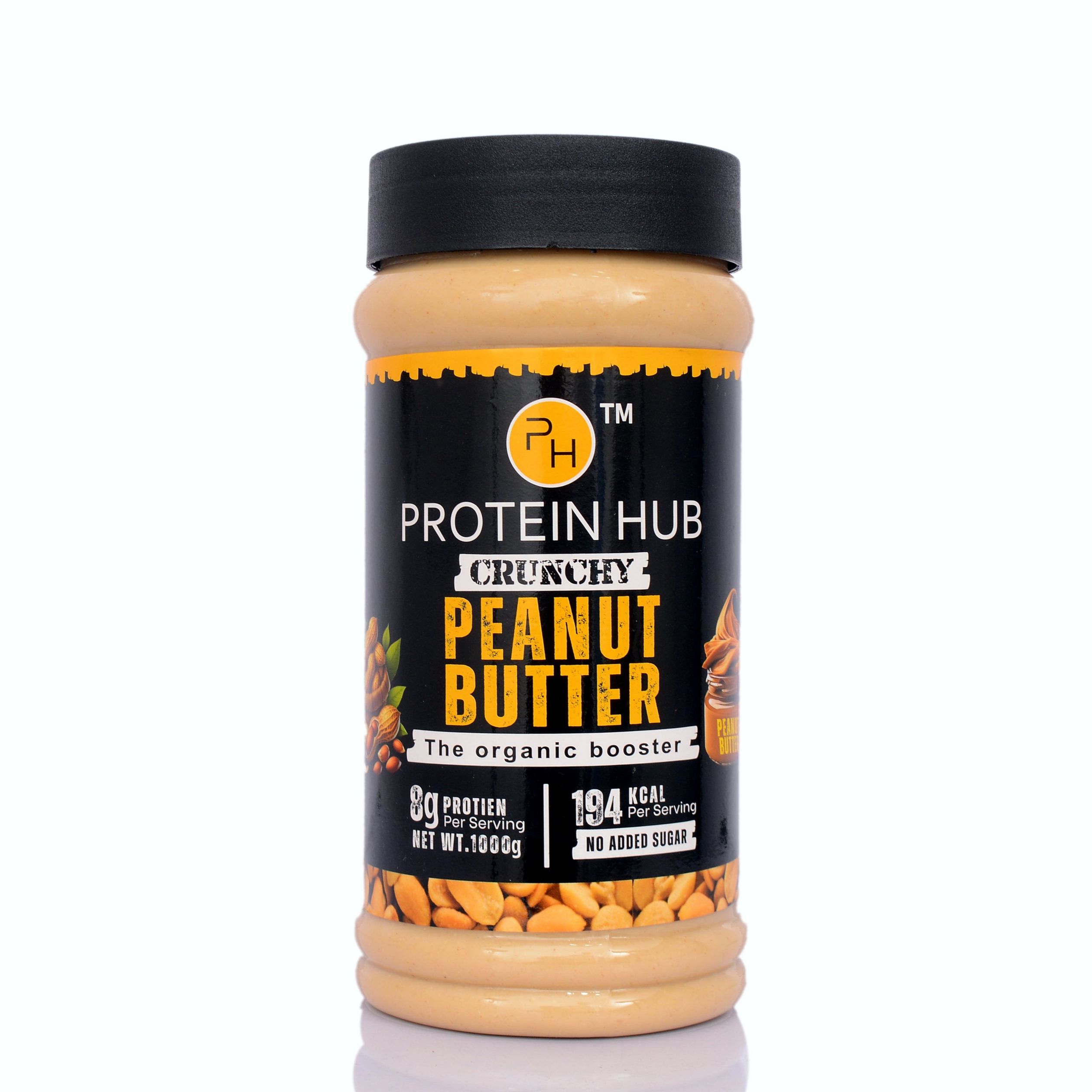 Protein Hub Crunchy Natural Peanut Butter – Keto-Friendly | 1 kg