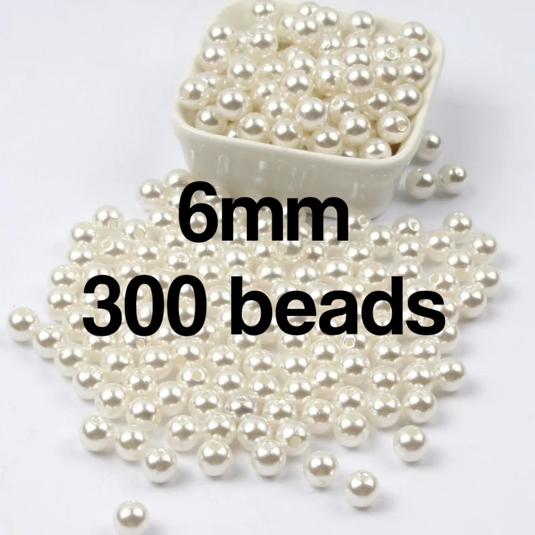 White beige pearl beads for jewelry making DIY accessories 4mm/ 6mm/ 8mm/ 10mm