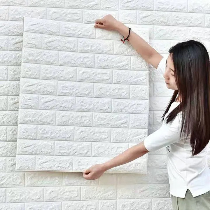3D Brick Wall Stickers Self Adhesive Peel & Stick Wallpaper Sheets  Waterproof Foam Wall Panels  Home Decor for Bedroom, Living Room, Office