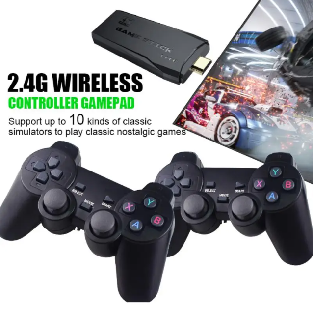 M8 Retro Game Consoles 4K 2.4G Double Wireless 10,000 Games 64GB Retro Classic Gaming Gamepads Controllers - M8 Video Game