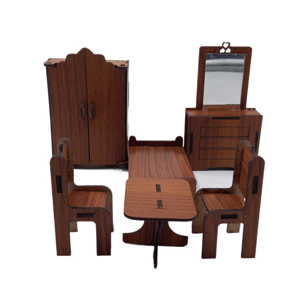 Doll house kids furniture, kids toys, small furniture set, kids toy furniture all in one, baby furniture, wood furniture,