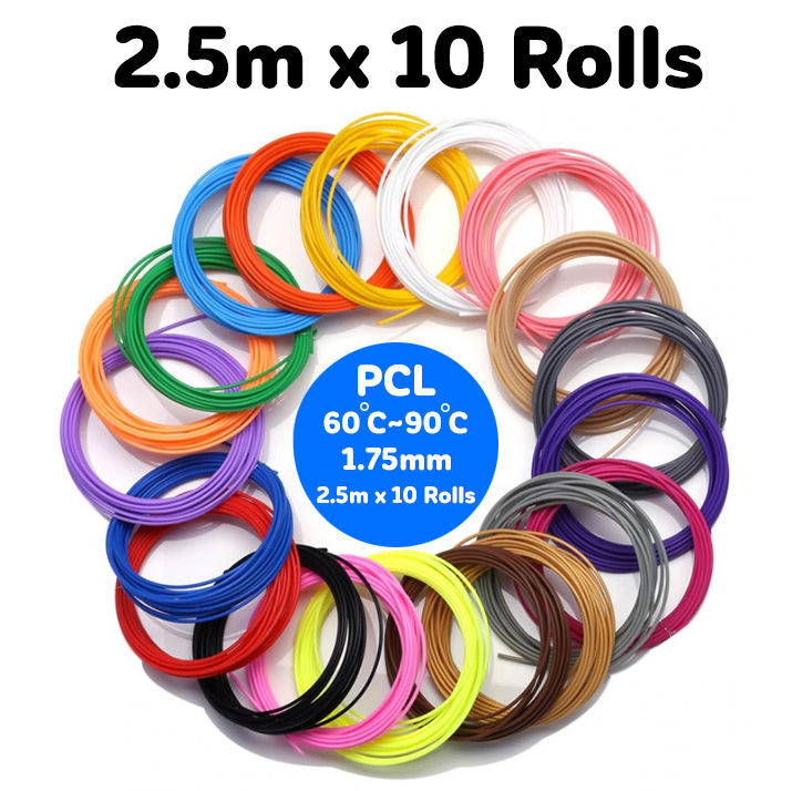 3D Pen Wire For 3Doodler Pen 3D Filament For Realistic Printing Educational 3D Pen Wire For Home Art Activity Set (2.5m lenght)