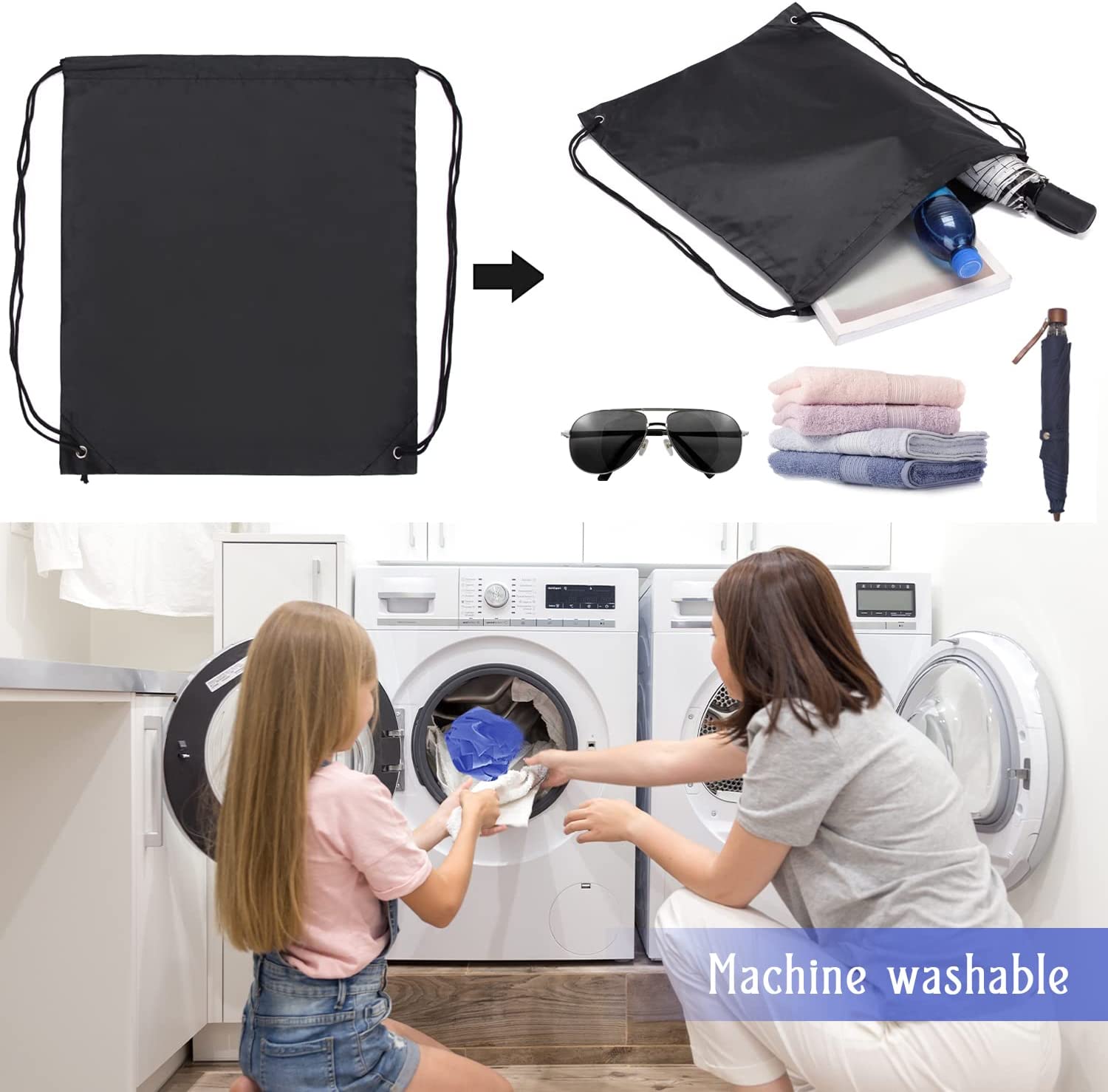 Parachute Waterproof Foldable Gym Bag Fitness Backpack Drawstring Shop Pocket Hiking Camping Beach Swimming Men Women Sports Bags