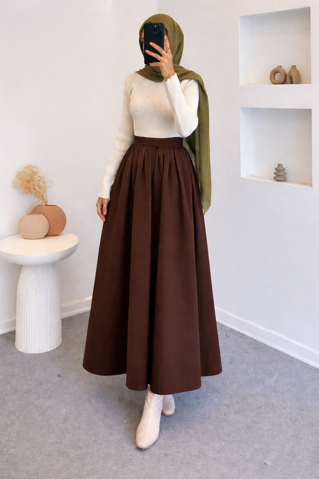 Premium Long Silk Skirt for Girls & Women | Pakistani Maxi Skirt with Top | Korean Style Fancy Winter Skirt