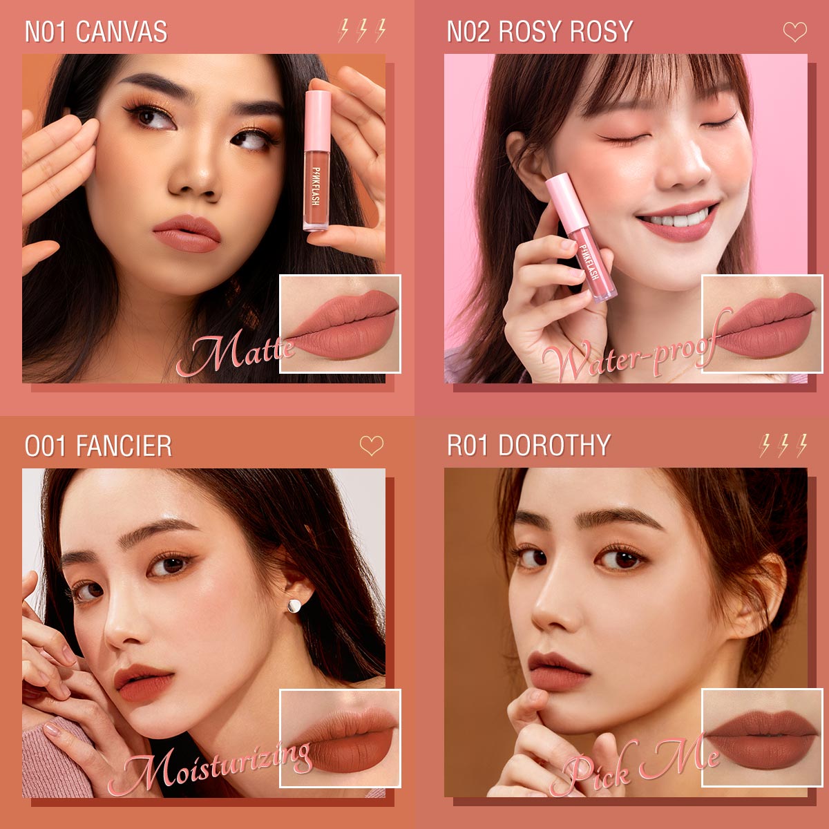 Pinkflash Soft Matte Liquid Lipstick Waterproof Moisturizing