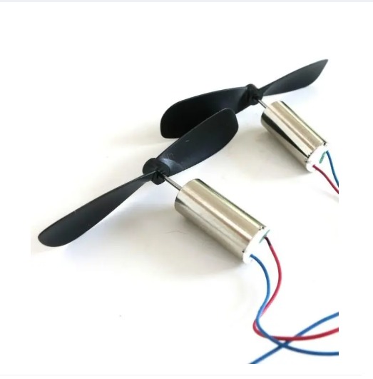 Set of Micro 3V to 9V DC Helicopter {DRONE} Coreless Motor With Propeller (2 motors & 2 Propellers )
