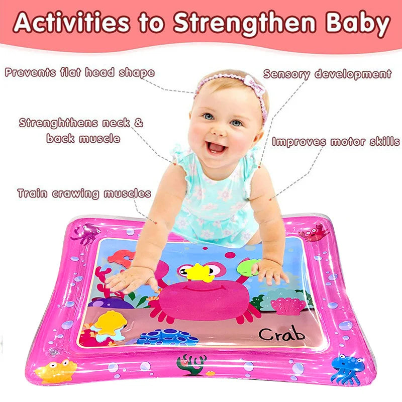 Premium Baby Inflatable Water Tummy Time Mat | Sensory Water Play Mat for Babies