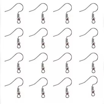 Earring Hooks Base For Jewellery Making Silver (50 Pairs)