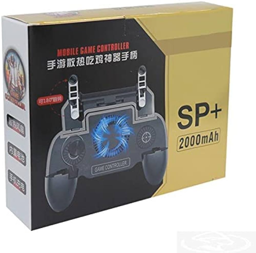 SP+ 2000mAh Power Cooling Fan Gamepad Joystick Hand Grip Controller for Phone PUBG