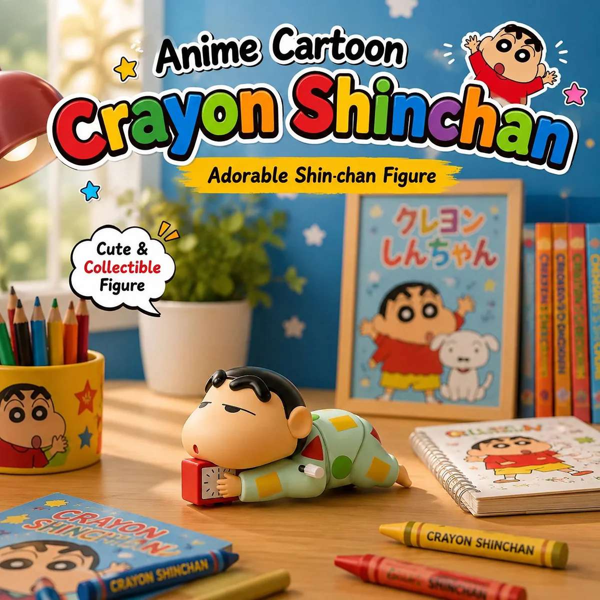 Anime Cartoon Crayon Shin-chan Crawling Toy for Babies