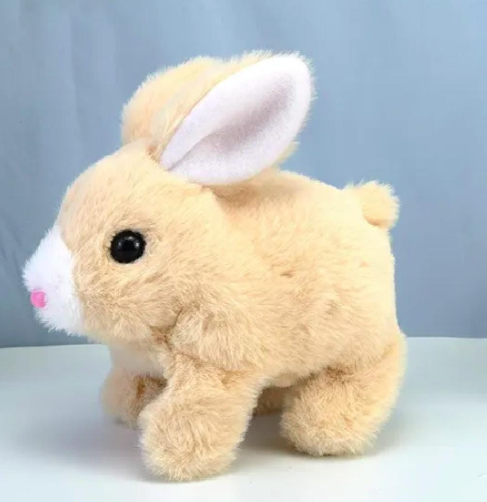 Electronic Rabbit - Toy  for children -Electronic and interactive pet - Educational Toys for kids - Rabbit for home decore - Electric push white Electronic Rabbit - Soft bunny toy for kids - Gift for childboys , Girls & kids - Rabbit Soft toy for children