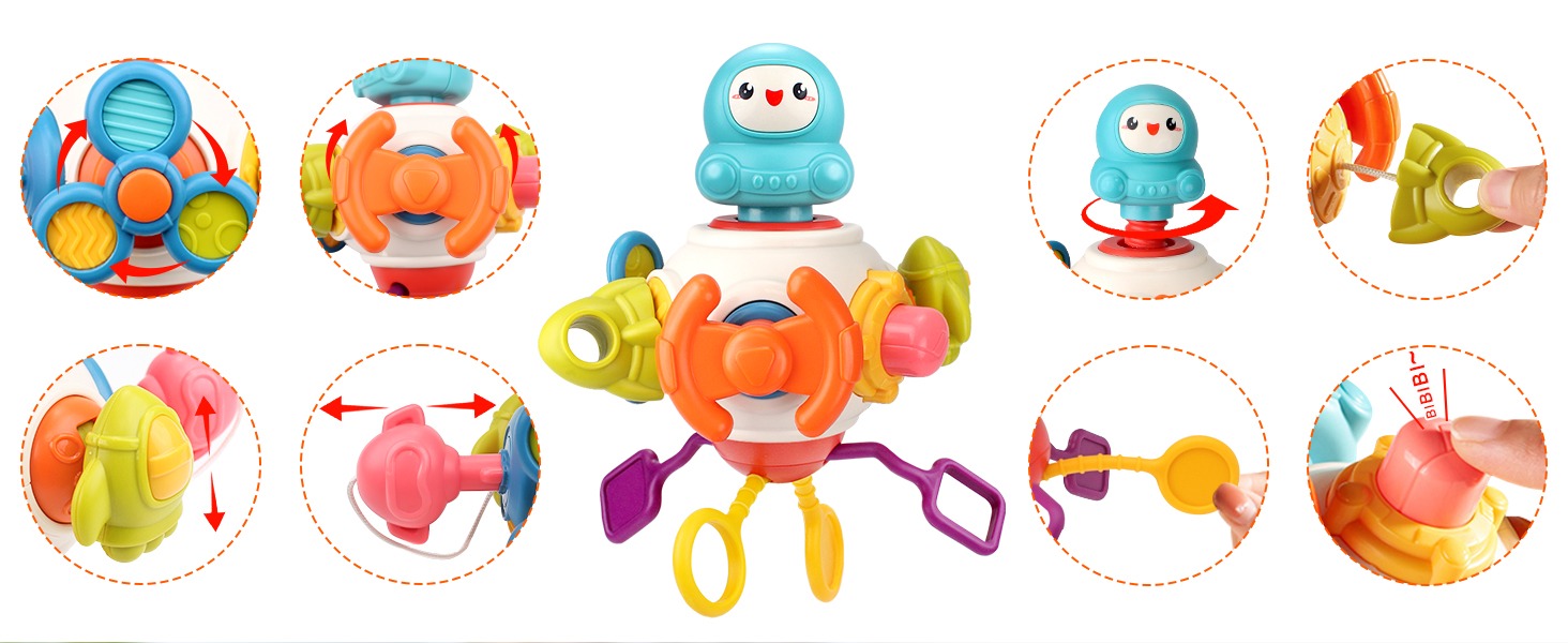 8 In 1 Activity Space Busy Cube Toys Sensory Fidget Motor Skills Early Development Toy