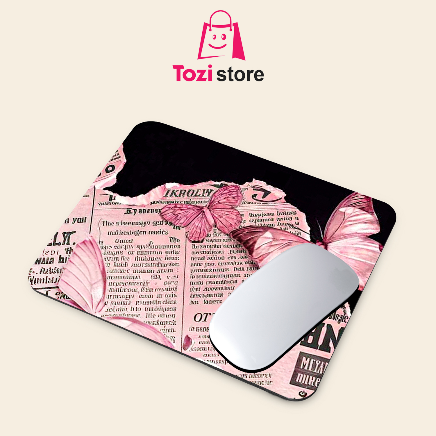 Gaming Mouse Pad Premium 8" x 6.5 Thick Non-Slip Rubber Base, Smooth Cloth Surface for Precision Control - Tozistore price in Pakistan