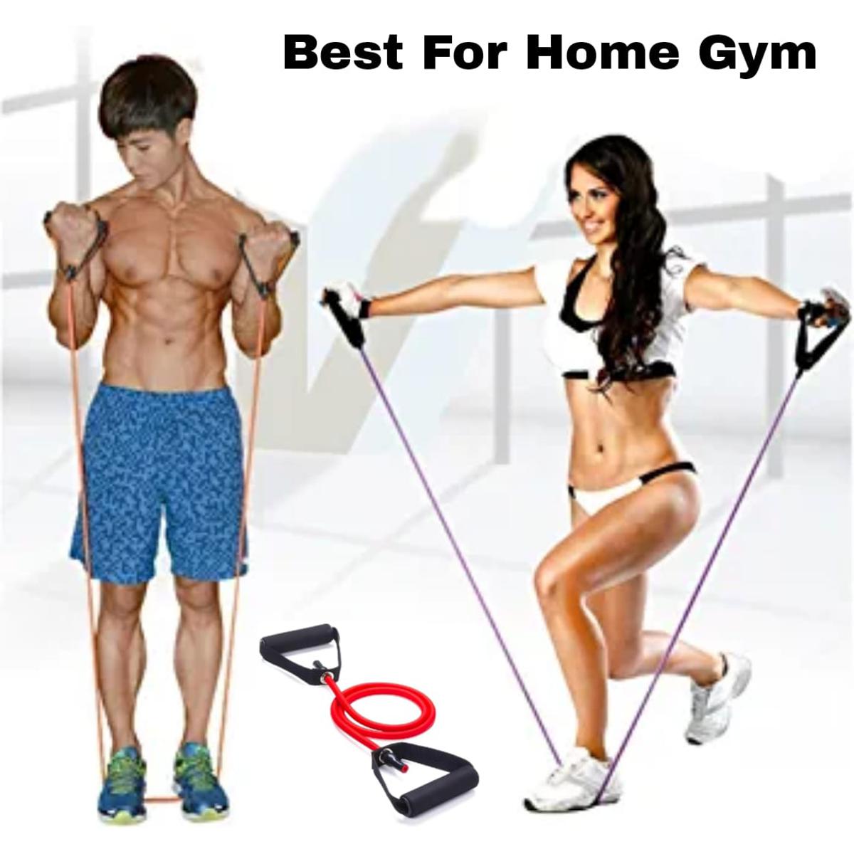 Extreme Resistance Toning Tube with Foam Handles | Heavy Duty Exercise   Equipment for Home in Home, Gym & Outdoor Workout for Men & Women (Multicolor)
